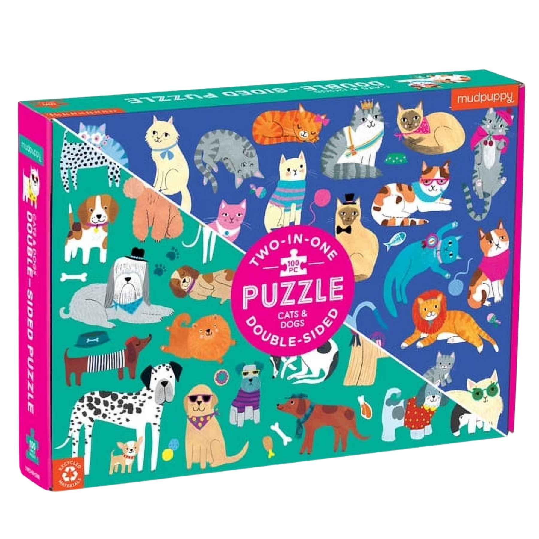 Two-in-One Double Sided Puzzle: Cats & Dogs