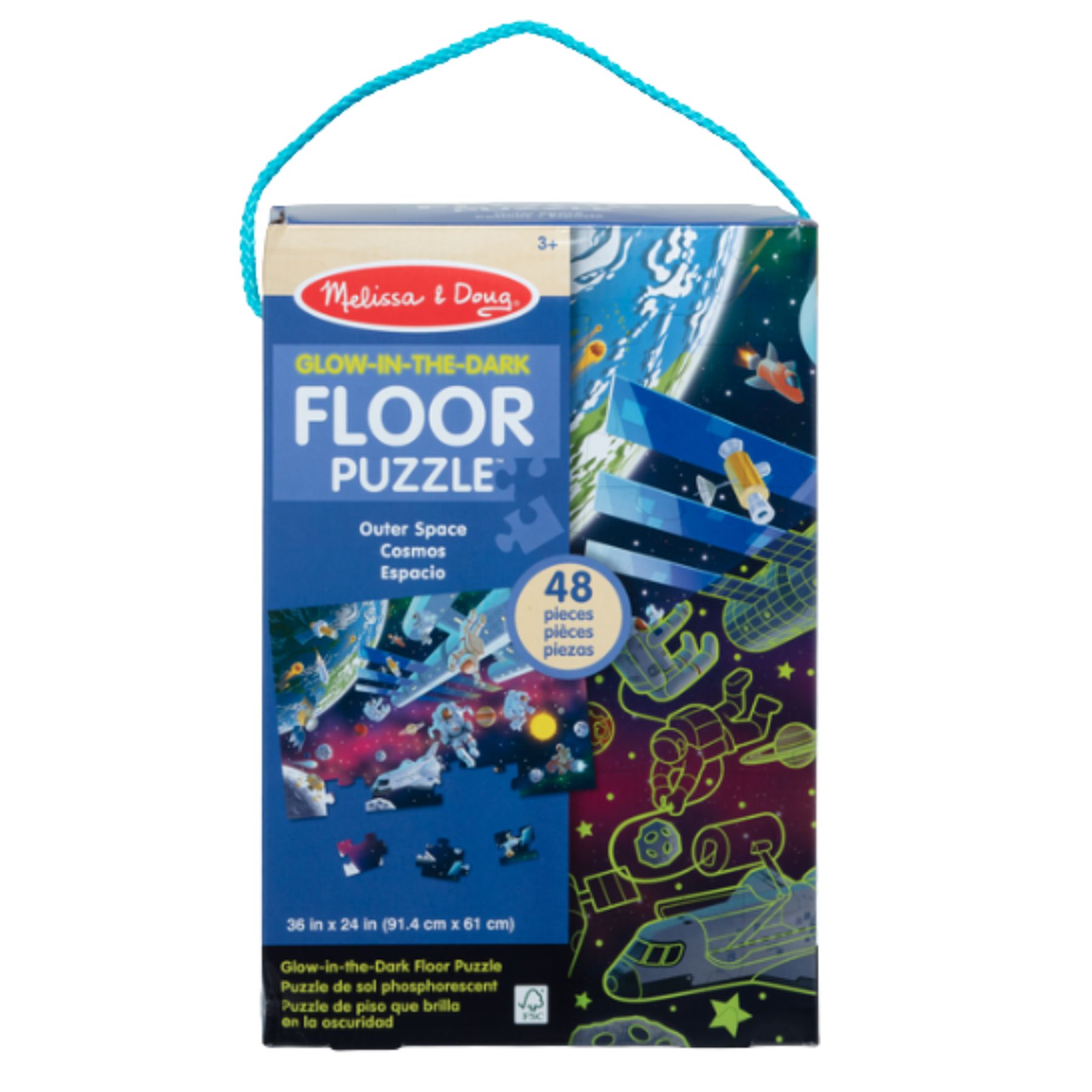 Outer Space Glow-in-the-Dark Floor Puzzle