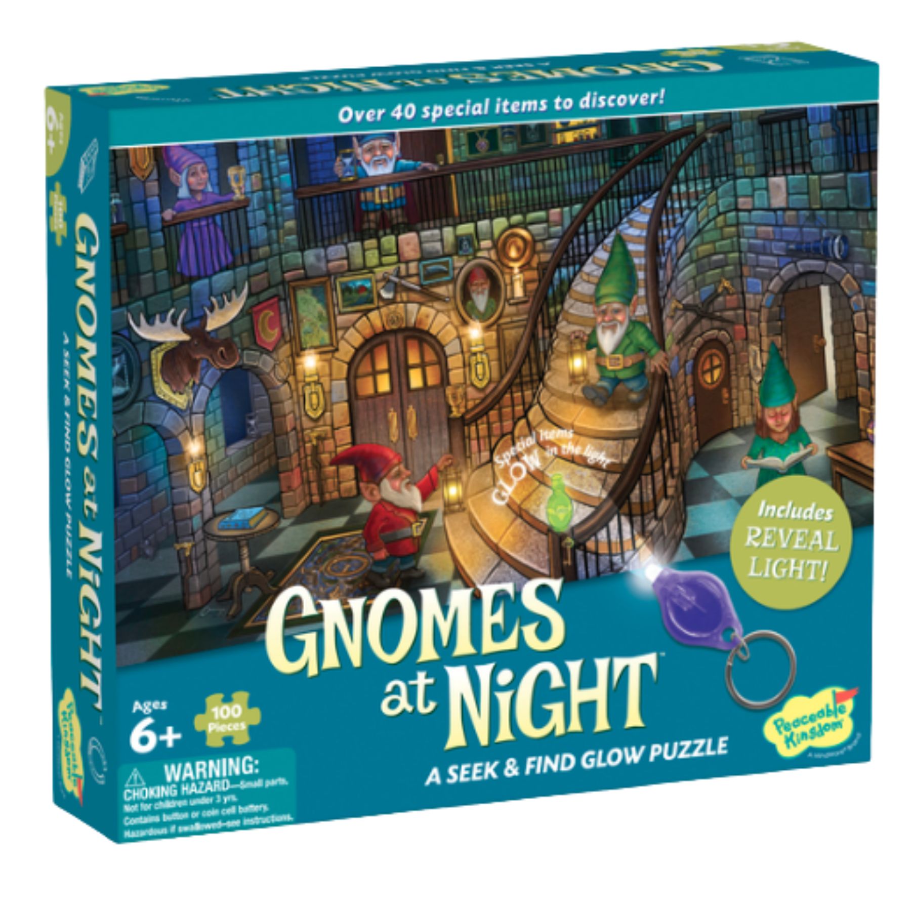 Gnomes at Night: A Seek & Find Glow Puzzle