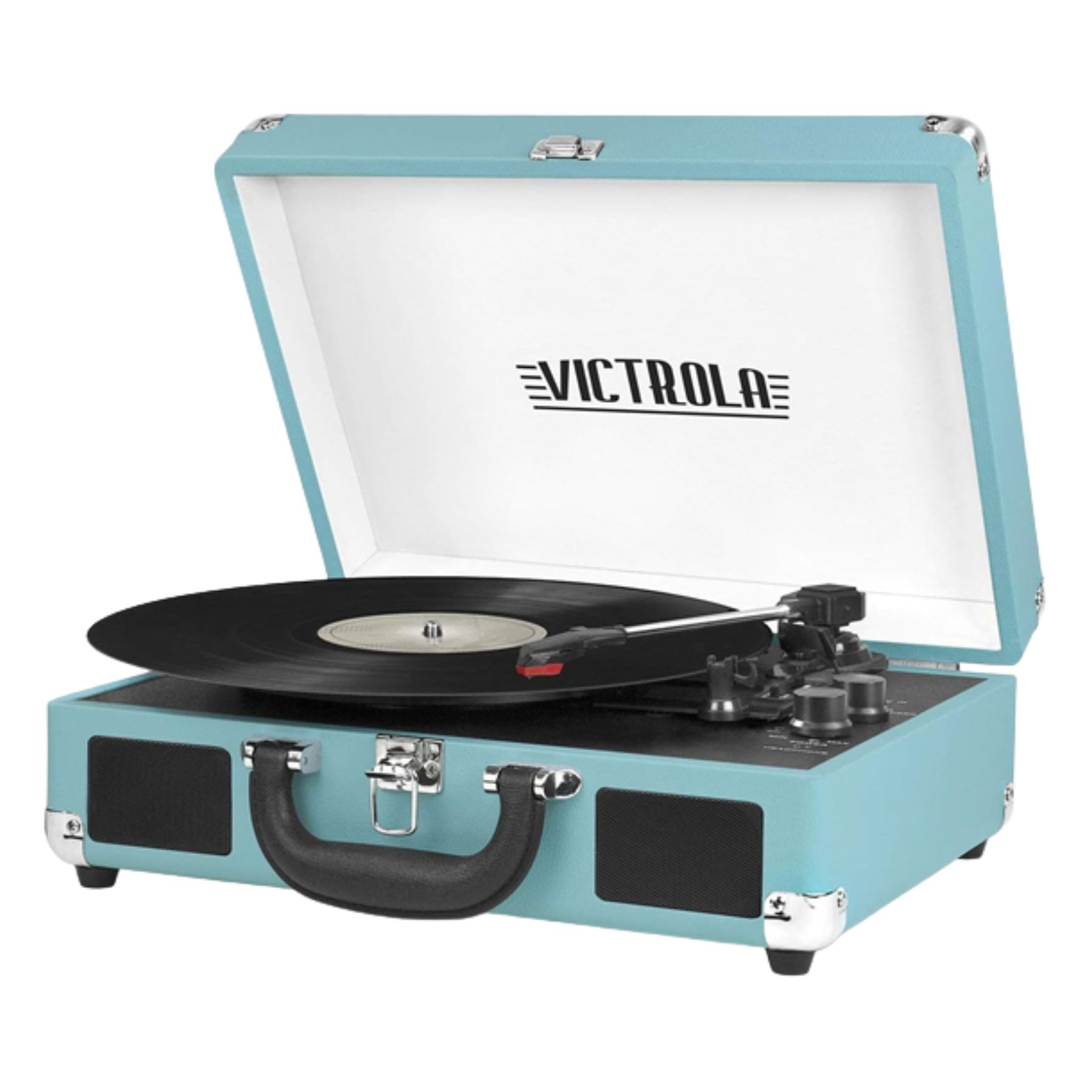 Victrola Suitcase Record Player Blue