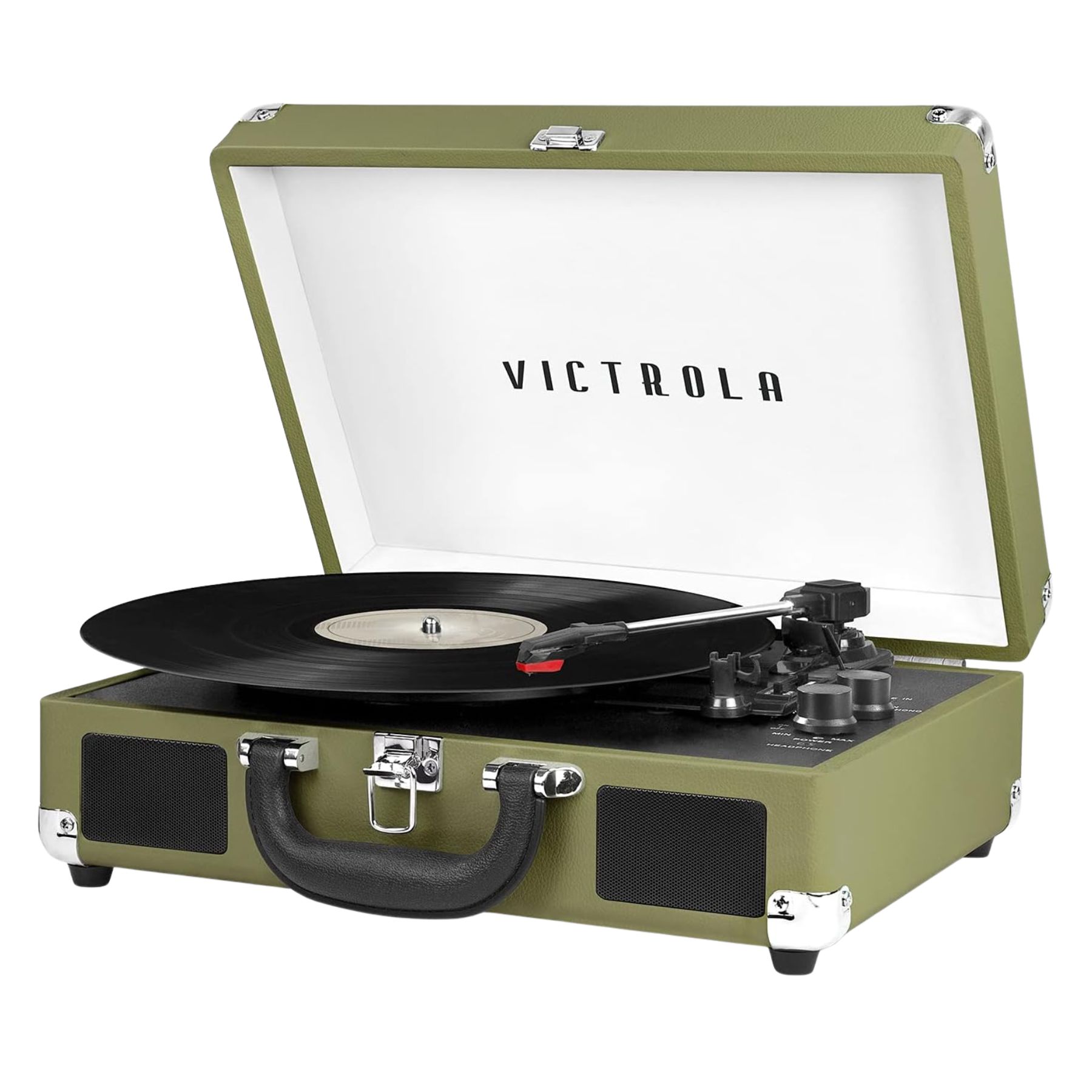 Victrola Suitcase Record Player Green