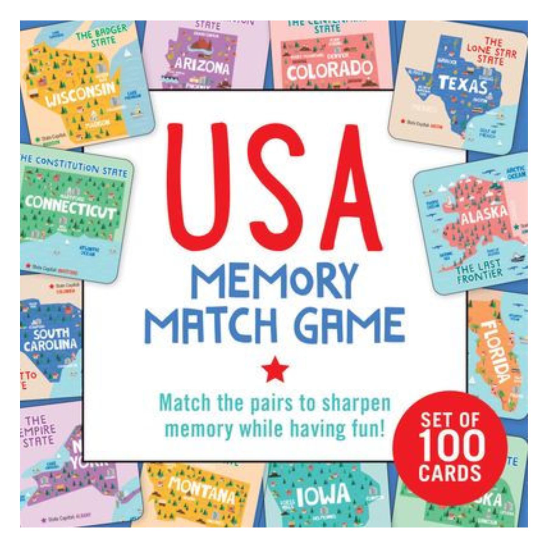 USA Memory Match Game