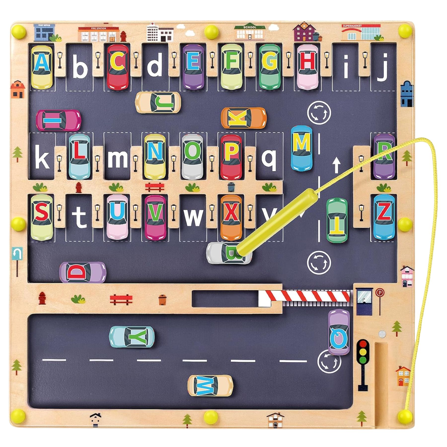 Alphabet Maze Magnetic Parking Puzzle