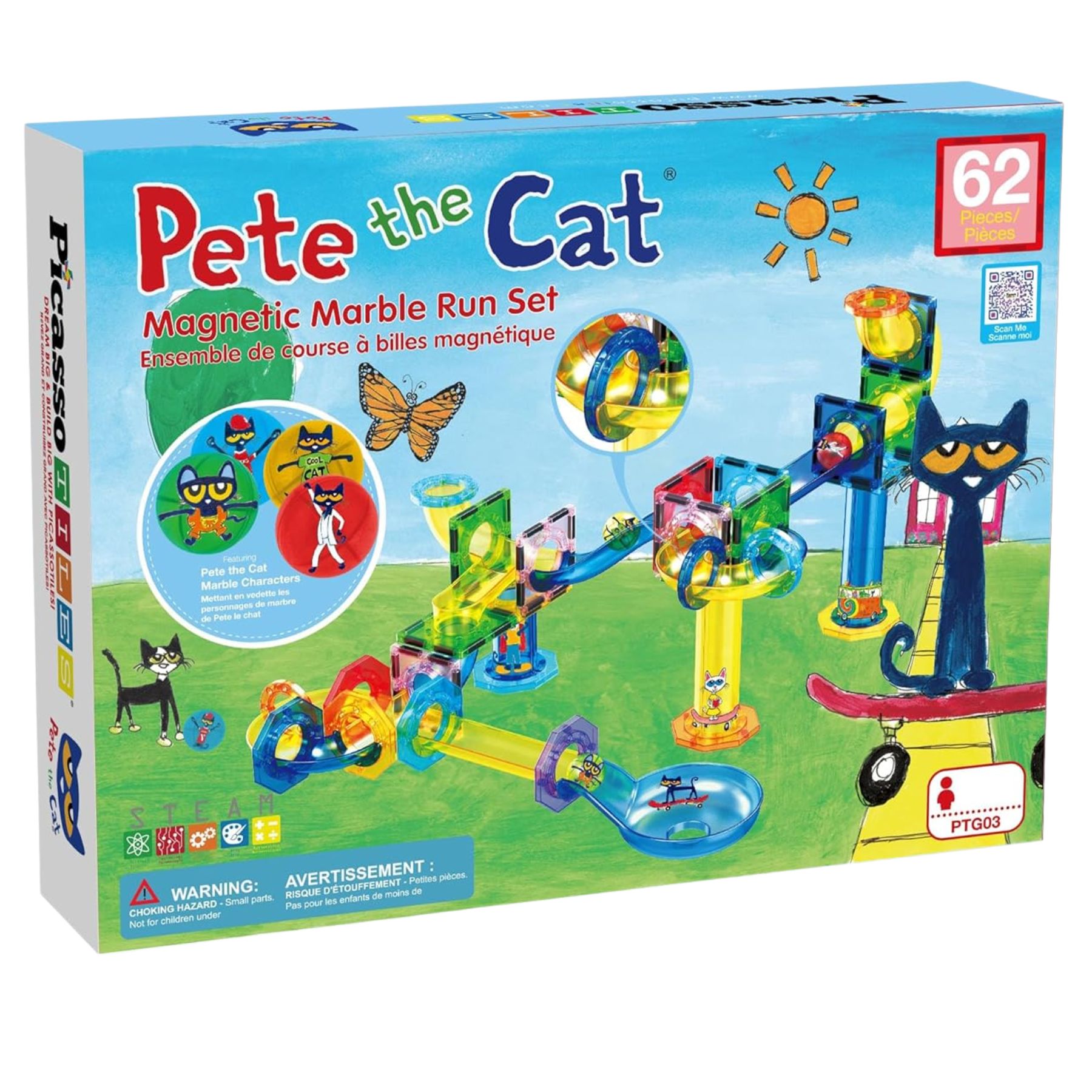 Pete the Cat Magnetic Marble Run Set