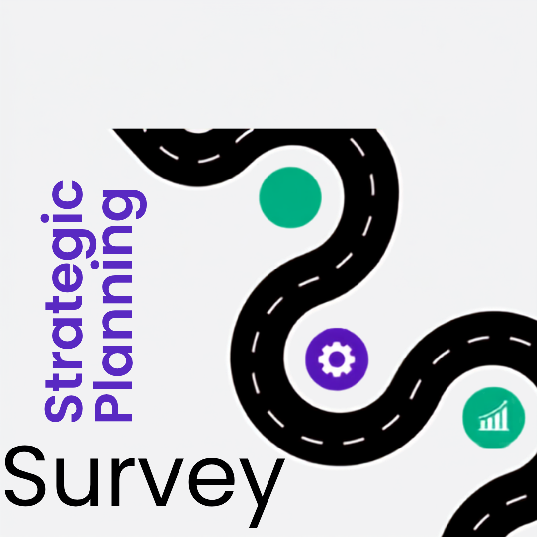 survey graphic with road and cogs