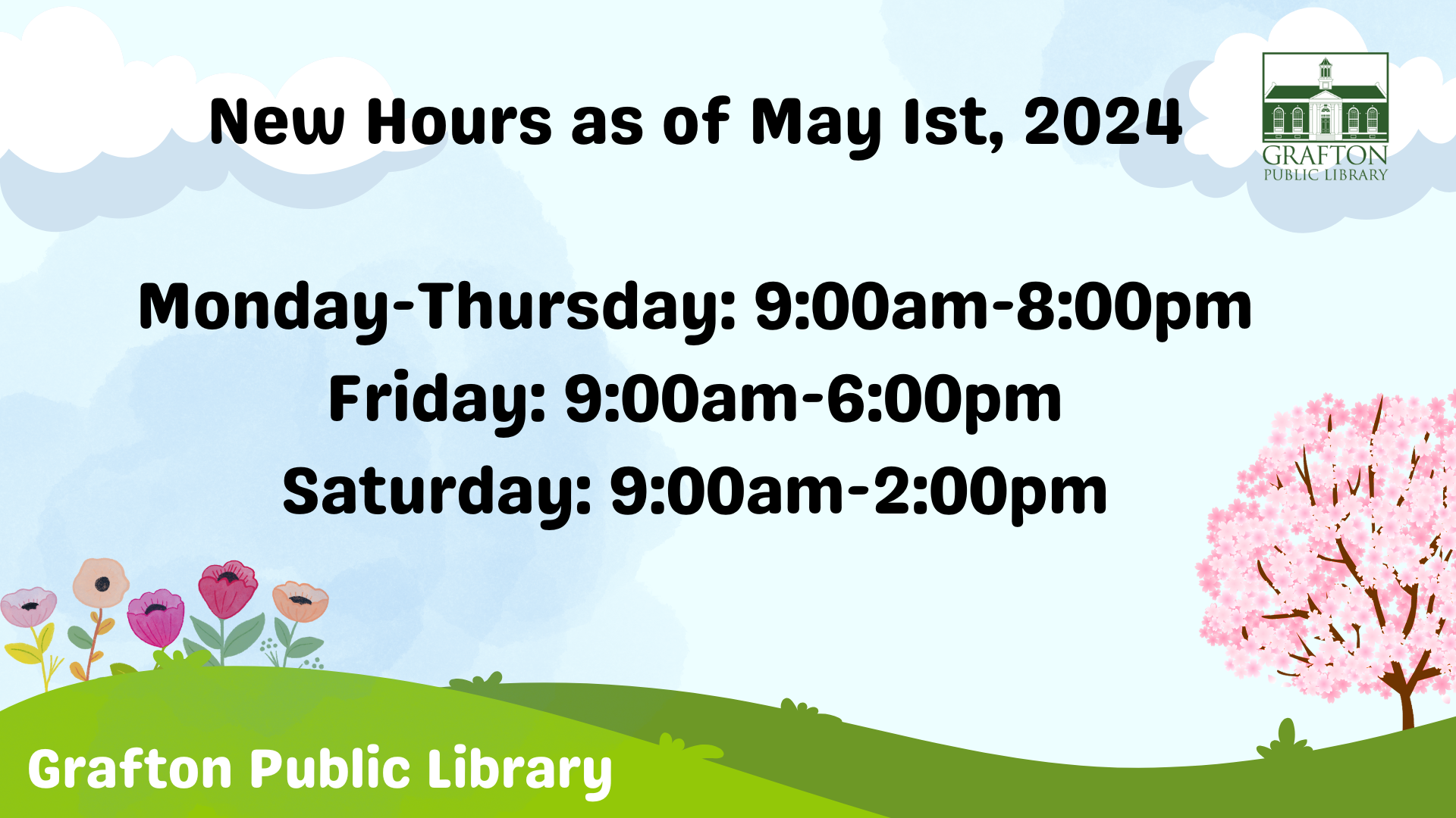 Grafton Public Library hours (2)